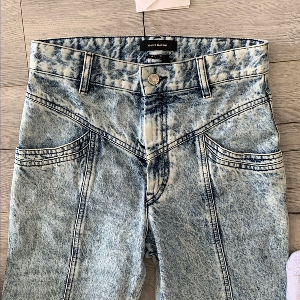Isabel Marant Lorricka Jeans Snow Blue Acid 36 NWT - Picture 4 of 6